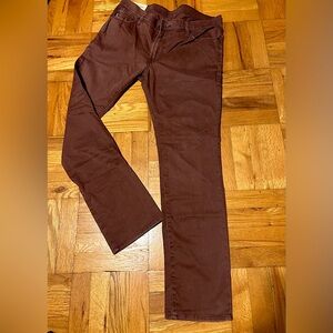 EUC Abercrombie & Fitch Men’s Skinny cotton pants 5 pocket brown Sz 34x32